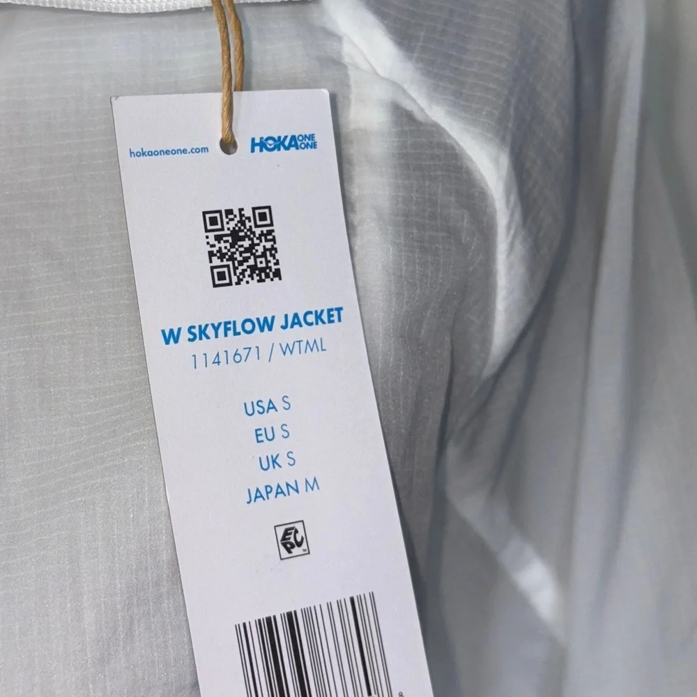 Hoka White Skyflow Jacket for Women Small 1141671 - Picture 2 of 6